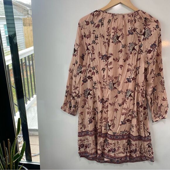 Lucky brand long sleeve boho floral dress size large - Picture 5 of 6